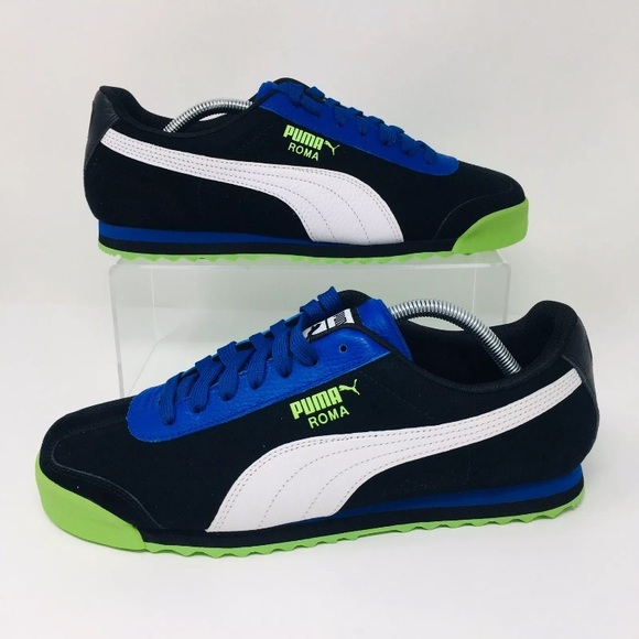 puma roma blue suede
